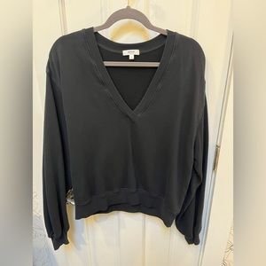 Agolde v neck ballon sleeve sweatshirt